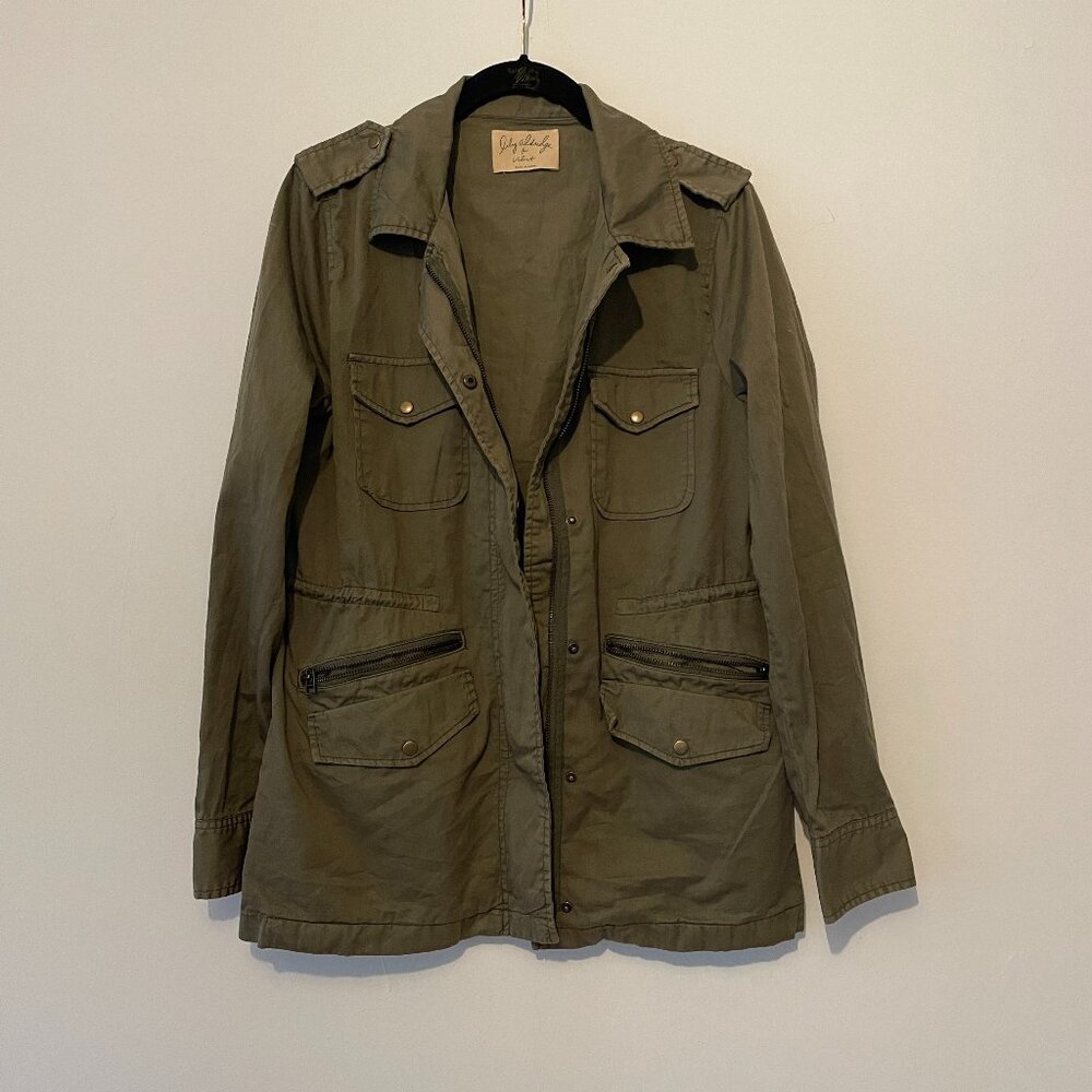 Lily Aldridge For Velvet by Graham & Spencer | Army Green  Field Jacket Sz Large